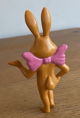 Vintage 1994 Cadbury Caramel Bunny Rabbit PVC Figure Collectible