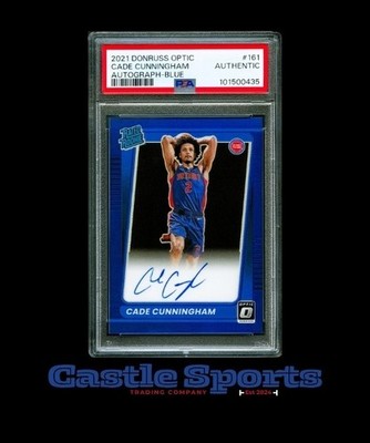 2021 Donruss Optic Cade Cunningham Blue Prizm Rated Rookie On Card Auto /49 SSP