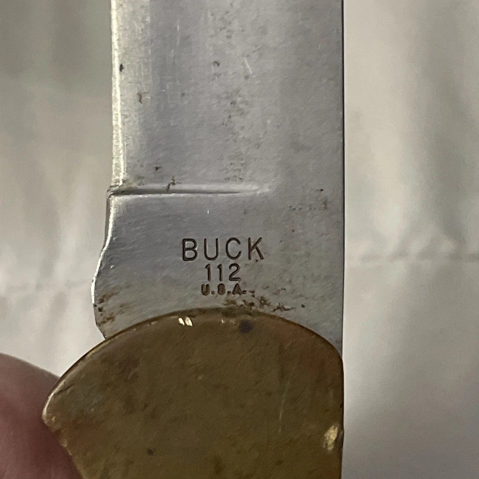 Vintage Buck 112 USA Lock back Folding Knife 1967-1972 Date Code - Image 3 of 4