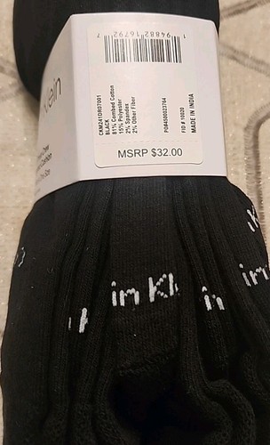 Men's Calvin Klein Hybrid Cushion Dress Sock 4-Pack ~ Black ~ NIP - 第 2/3 張圖片