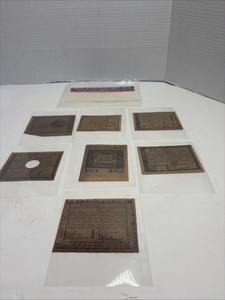 Colonial and Revolutionary Currency Complete set “B”Reproductions 1773 - 1781