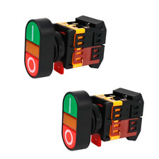 ON/OFF START/STOP Push Button w Light Indicator Momentary Switch Red/Green NEW