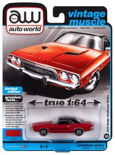 AWSP117B Auto World 1974 Dodge Challenger Rallye Rallye Red with Flat Black Viny