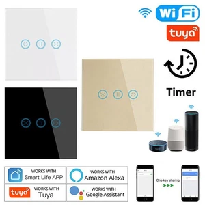 Tuya Smart WiFi Interrupteur de rideau Interrupteurs aveugles Volant de rouleaux Moteur électrique US/EU