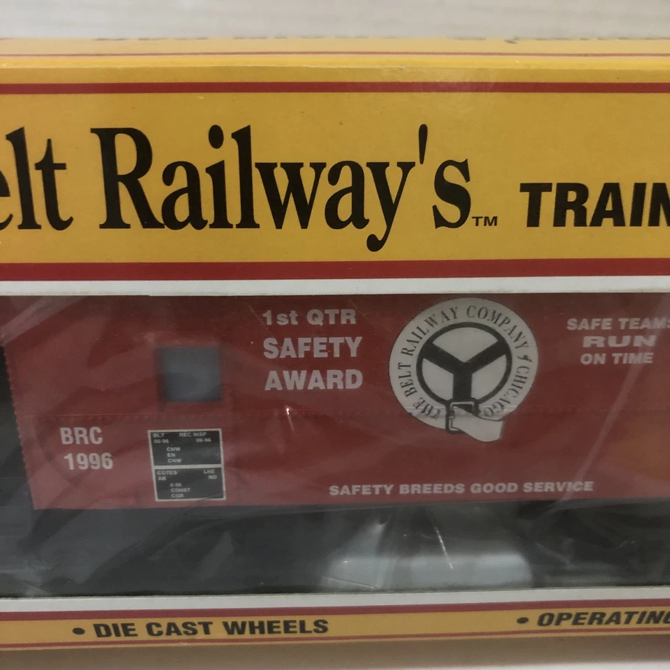 Belt Railway of Chicago 1996 1st QTR Safety Award Boxcar O Scale New Old Stock - Image 3 of 4