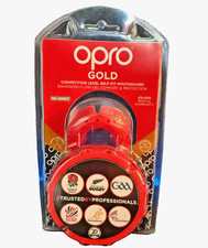 Opro Gold Mouthguard Youth & Adult Sports Dental Protection Football MMA RED