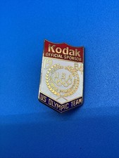 Vintage 1984 Kodak Official Sponsors Us Olympic Team Pin USA Shield LA Games