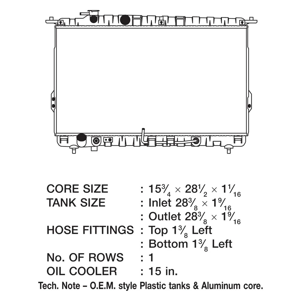 For Hyundai Sonata 1999-2005 CSF Engine Coolant Radiator — 第 2/2 张图片
