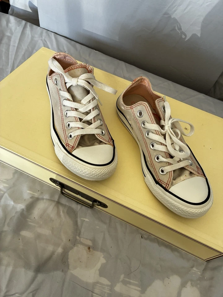 CONVERSE Chuck Taylor All Star Mujer 7 Doble Lengua Off White/Naranja Foto 2 de 4