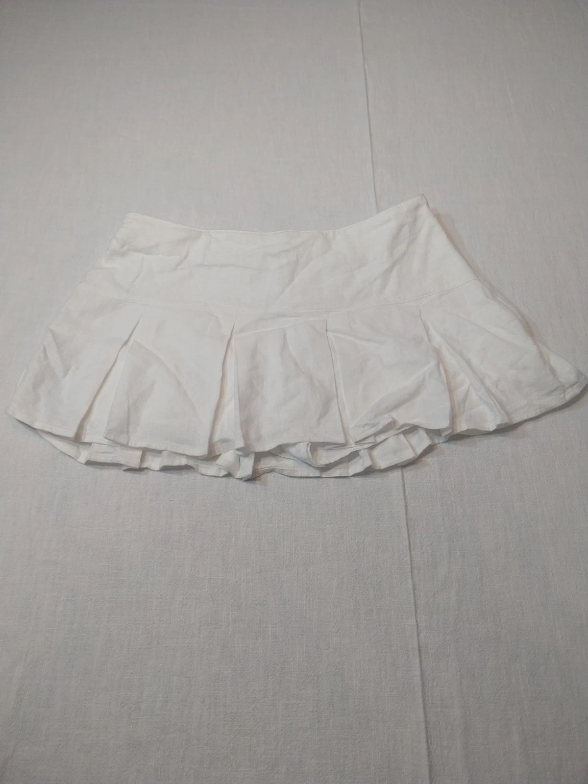 Hollister White Linen Blend Ruffle Skort Skirt Shorts Size M New With Tags