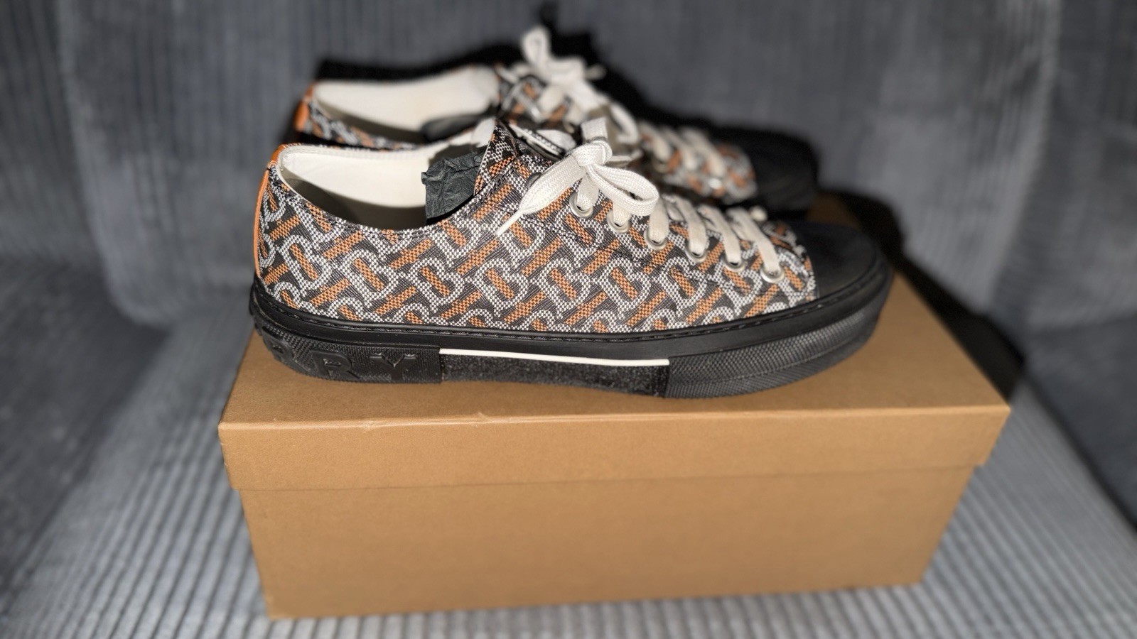 Burberry Monogram Pattern Low Top - image 1