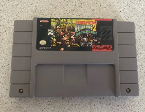Donkey Kong Country 2 II Diddy Kong's Quest Super Nintendo SNES Game Authentic!