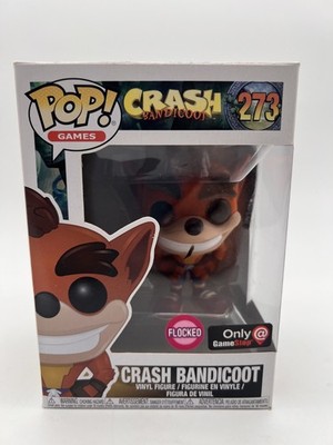 Funko Pop Games Crash Bandicoot #273 Flocked Only Gamestop