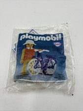 Vintage PLAYMOBIL ESSO Woman & Bike 1985 SEALED Figurine New rare✅
