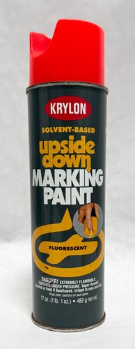 RARE Krylon Solvent Based Upside Down Marking Paint 1994 Fluorescent Orange 17oz