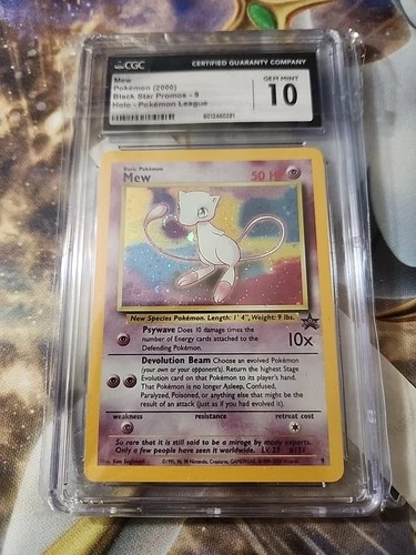 Pokémon TCG Mew #9 Holo WOTC Black Star Promo 2000 CGC 10 GEM MINT