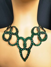 Ballroom/Latin Dance Jewelry Accessories Necklace. Crystals Emerald Green.