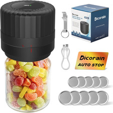 Electric-Mason-Jar-Vacuum-Sealer, Automatic Wide Mouth and Regular Mouth Mason J