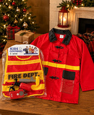 KEYNO Kids Firefighter Costume Set Red Jacket/Yellow Vest Polyester 0441