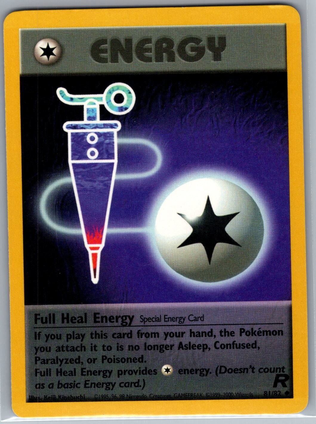 Full Heal Energy 81/82 Non Holo Team Rocket - Pokemon Card - NM
