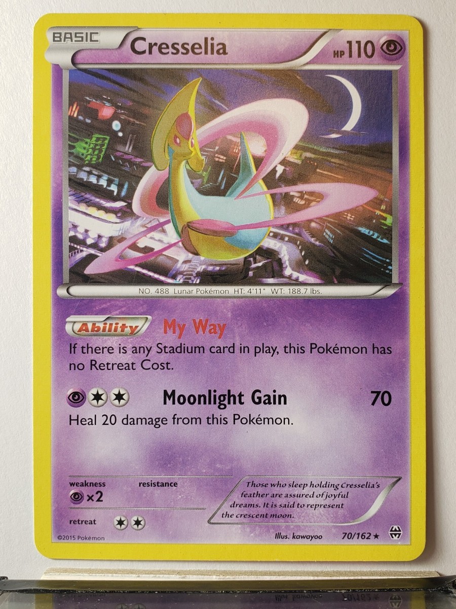 cresselia pokemon card value Cresselia 70/162 - LP - Rare XY Breakthrough Pokemon Card