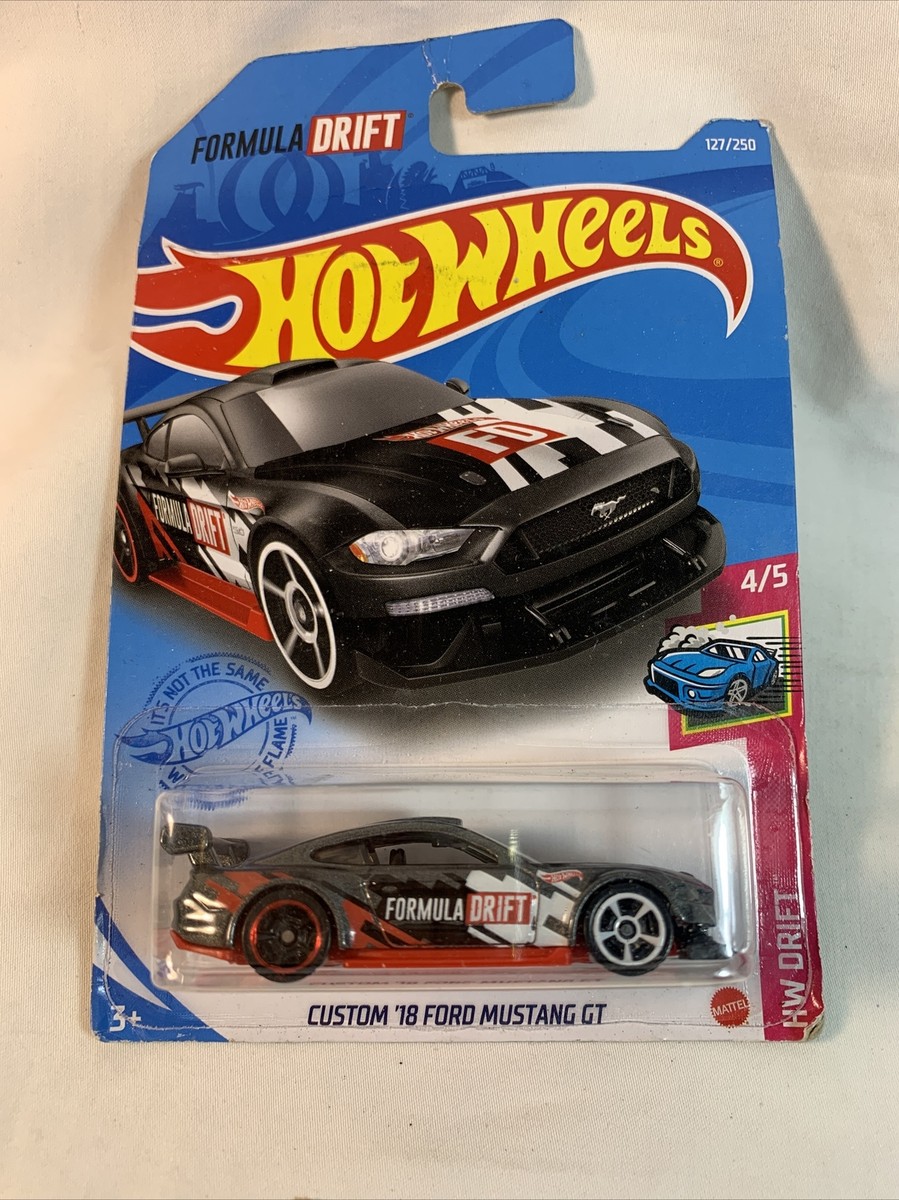 Hot Wheels Custom '18 FORD MUSTANG GT 127/250 Formula Drift | eBay