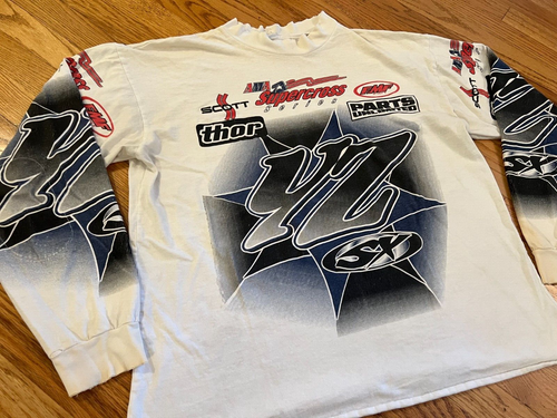 VTG 80s Thor Racing Yamaha YZ Motocross Jersey Shirt Sz XXL AMA Supercross - Picture 13 of 22