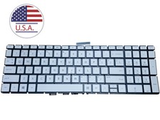 New For HP 15-ef1000 15-ef1000 15z-ef 15z-ef100 CTO Backlit Keyboard Silver US
