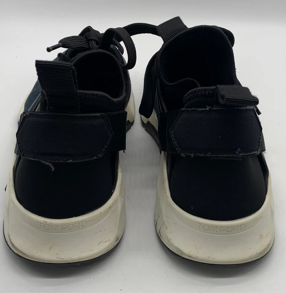 Tom Ford Mens Black Navy Jargo Mesh & Nylon Lace Up Sneakers sz 10 - Image 4 of 4