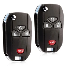 2 Key Fob Remote Flip Replacement for 2007-2017 GM 15913421 OUC60270 20868672
