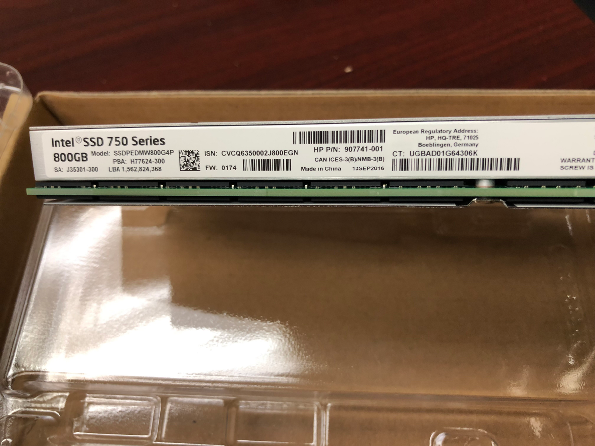 SSDPEDMW800G4 Intel 750 Series 800GB MLC PCI Express 3.0 x4 NVMe