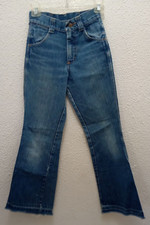 70s Sedgefield 9.75" Bell Bottom Denim Jeans Do-Nothing USA 24 x 29 vtg Junior
