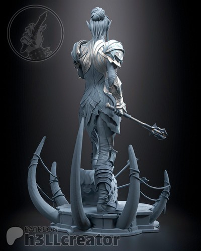Minthara 3D Printed Figure, Baldur’s Gate 3 Drow Paladin Resin Statu, Unpainted - 第 3/7 張圖片