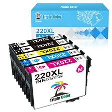 5x Ink Cartridges for Epson 220 XL T220 WorkForce WF-2750 WF-2760 Black Color