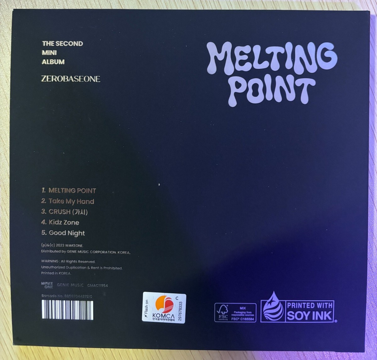 ZEROBASEONE [MELTING POINT] PARK GUNWOOK Autographed Signed Album