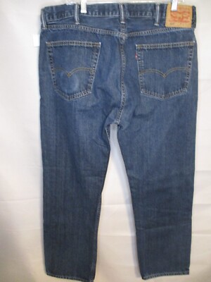 Levi's 505 100% Cotton 38 x 31 Med Rinse Reg Fit Blue Jeans See Comments