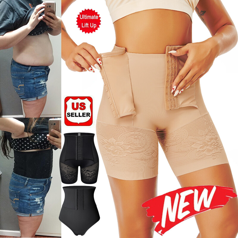 Women's High Waist Shaping Shorts Butt Lifter Thigh Slimmer Belt Panty