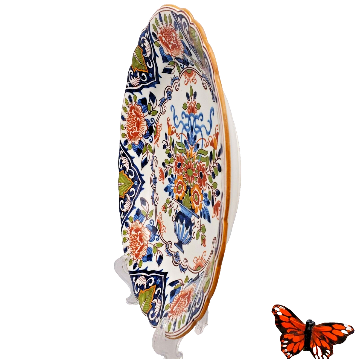 Tichelaar Makkum Bowl Floral Delft 11