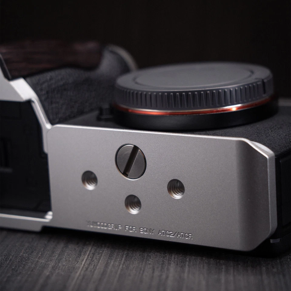 Soporte de empuñadura de madera L para cámara Sony a7c2/a7cr placa base de aleación de aluminio Foto 4 de 4