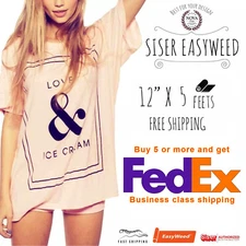 SISER EasyWeed Heat Transfer Vinyl 12" x 5 ft HTV / 5 Foot Roll / Free Shipping