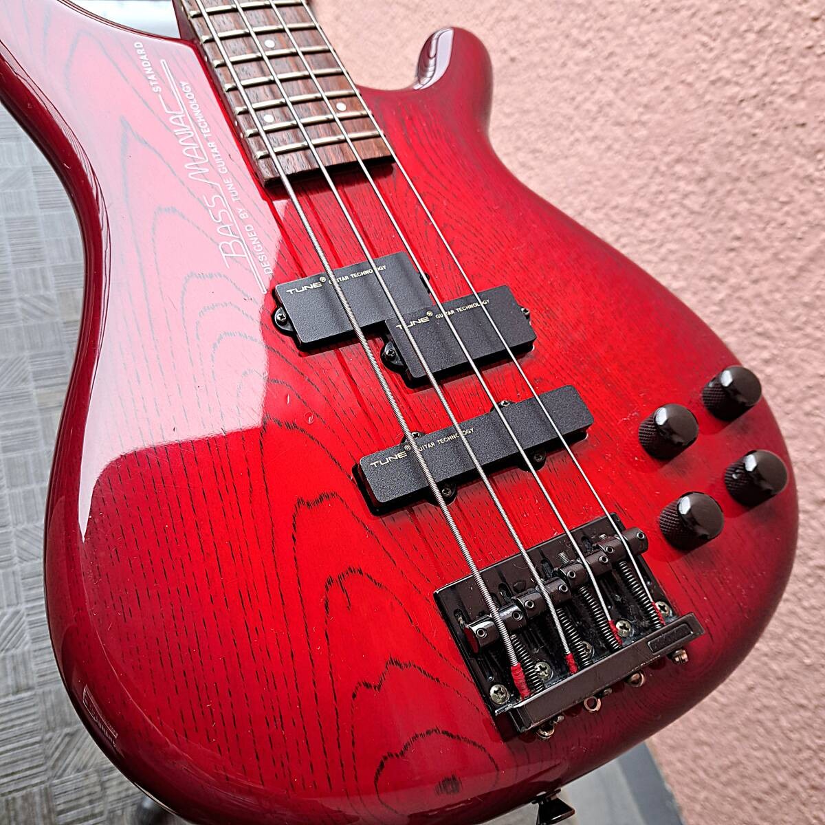 ■TUNE BASS MANIAC STANDARD STB-2 PJ チューン Electric Bass Guitar Tune STB-2 Maniac Standard PJ Red Made in