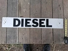 Vintage Original Gasoline Station Pump Metal Sign - diesel sign