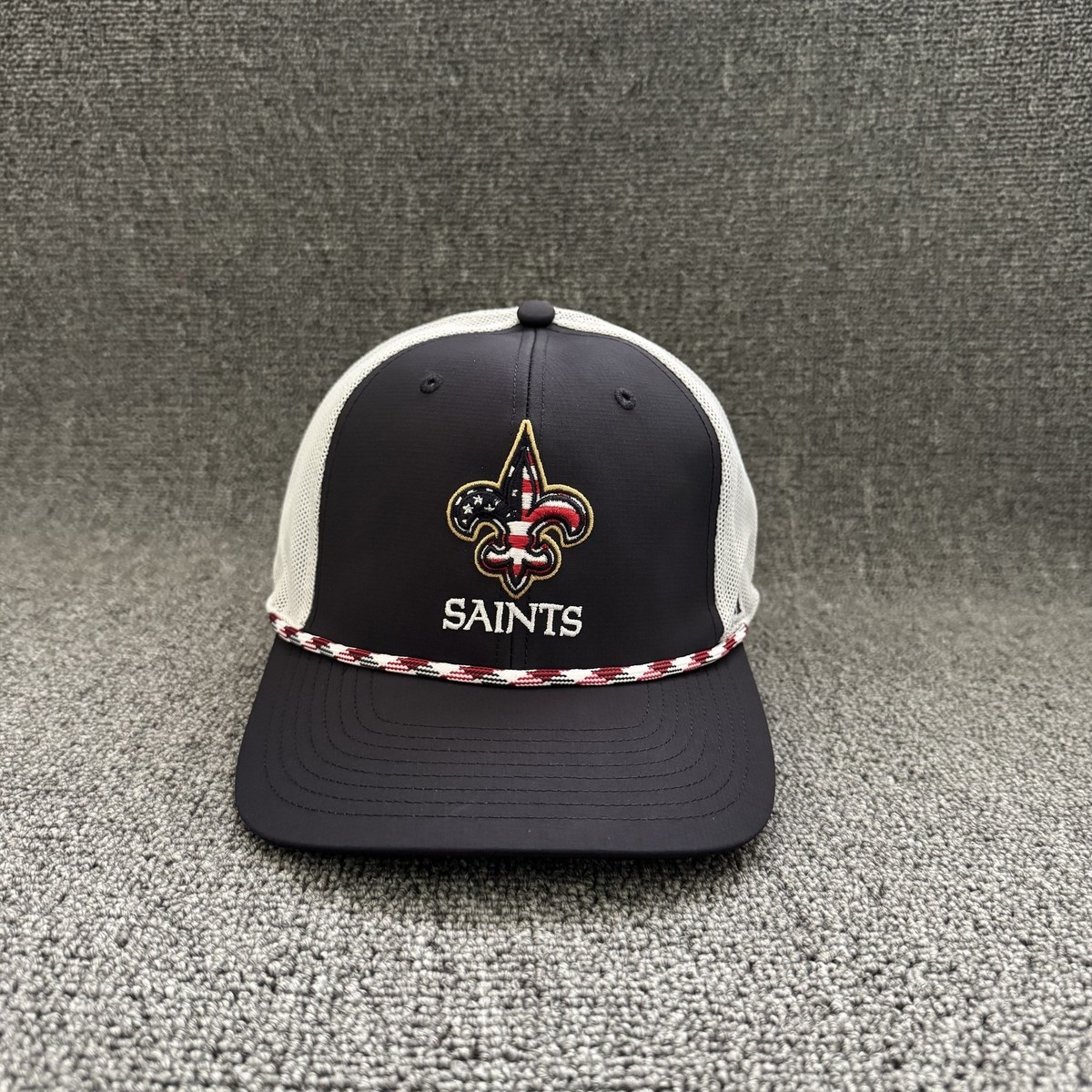 '47 Brand New Orleans Saints Trucker Strapback Navy White Mesh Back One Size NFL