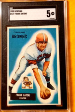 FRANK GATSKI HOF ROOKIE CARD 1955 BOWMAN SGC 5 . rookie card picture