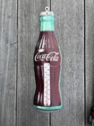 Vintage 1950s Coca Cola Thermometer Sign Robertson Dualife Tin Litho Bottle 17"