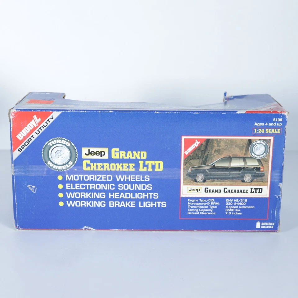 Jeep Grand Cherokee LTD 1996 1:24 batería luces de sonido ruedas #5108 leer Foto 3 de 4