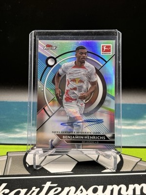 2023 TOPPS Finest Bundesliga Soccer Base Autograph Card Henrichs Leipzig
