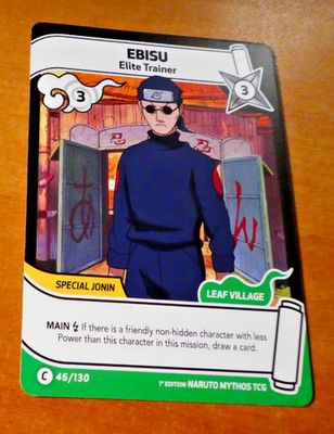 NARUTO MYTHOS 1ST ED ENGLISH EDITION CARD GAME CARTE EBISU 46/130 EN NM