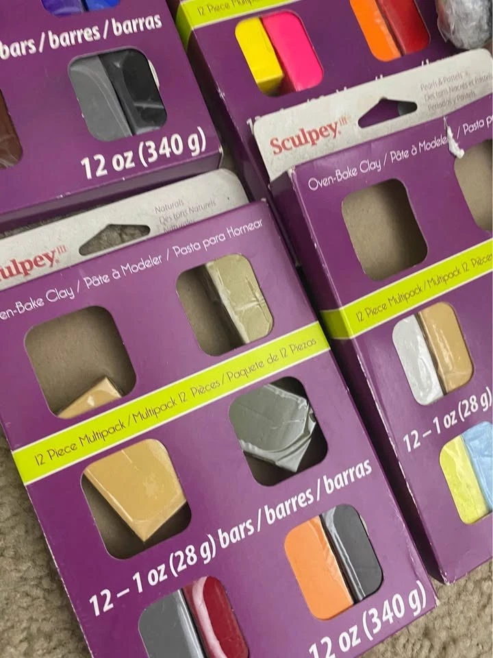 🎨 Pacote misto de argila – escultura parcial + argila seca ao ar reidratável - Imagem 2 de 4