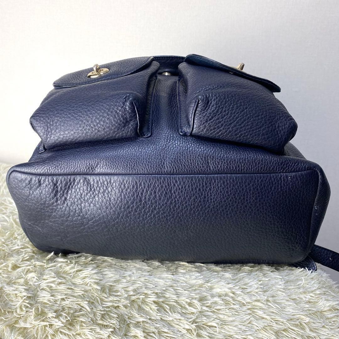 Condition COACH Pebbled Billy Backpack Large Capa… - image 7